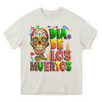 Cream Dia de los muertos Heavy Core Tee - RanaPortraitStore