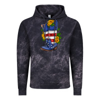 Cloud Black american cowboy boot with sunflower Vintage Hoodie - HRA Design Shop