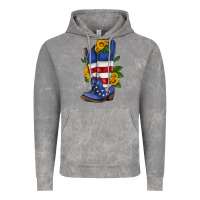 Cloud Rock american cowboy boot with sunflower Vintage Hoodie - HRA Design Shop