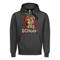 Charcoal Heather crushed 100 days of school Zipper Hoodie - MaliasSmallBusiness