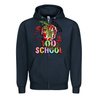 Navy crushed 100 days of school Zipper Hoodie - MaliasSmallBusiness