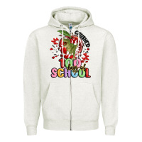 Oatmeal Heather crushed 100 days of school Zipper Hoodie - MaliasSmallBusiness