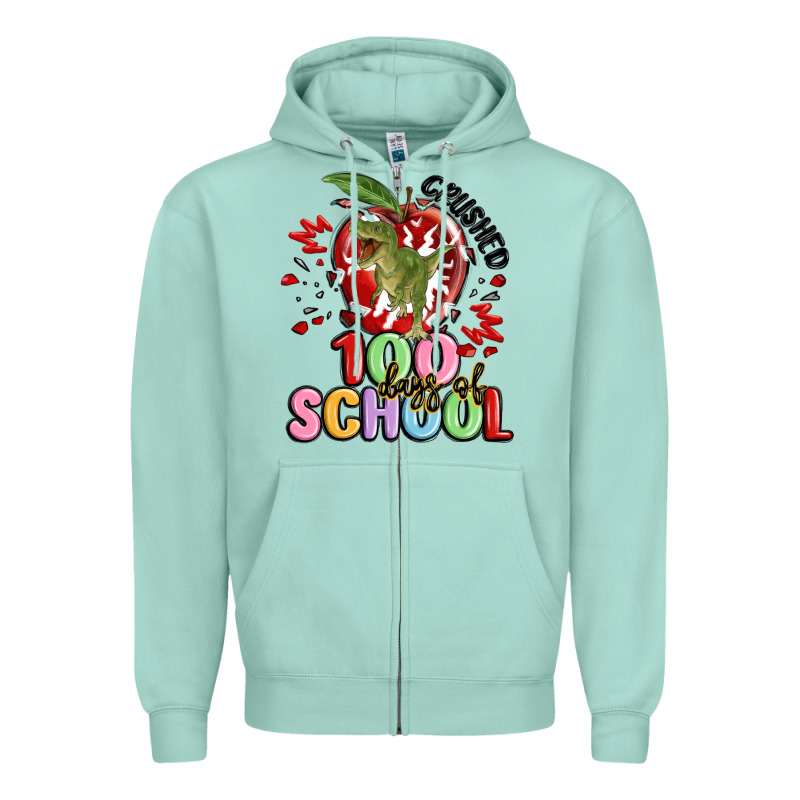 Crushed 100 Days Of School Zipper Hoodie by MaliasSmallBusiness | Teevron
