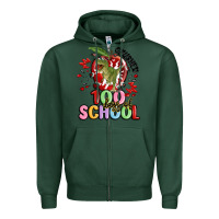 Sports Green crushed 100 days of school Zipper Hoodie - MaliasSmallBusiness