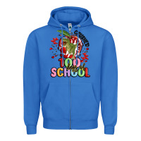 True Royal crushed 100 days of school Zipper Hoodie - MaliasSmallBusiness
