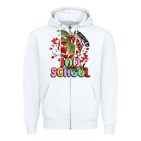 White crushed 100 days of school Zipper Hoodie - MaliasSmallBusiness