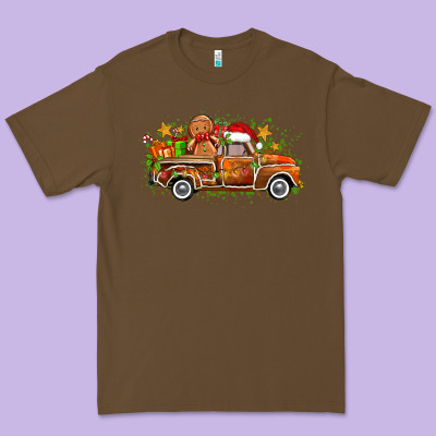 Christmas Gingerbread Truck Premium Tee Designed By Zillion Design Studio