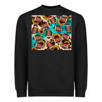 Football Turquoise Sunflower Heavyweight Sweatshirt | Teevron