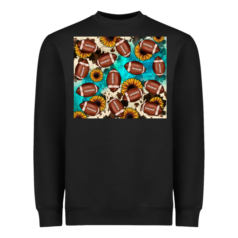Football Turquoise Sunflower Heavyweight Sweatshirt by JahusDesignShop | Teevron