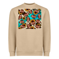 Mushroom football turquoise sunflower Heavyweight Sweatshirt - JahusDesignShop