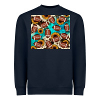 Navy football turquoise sunflower Heavyweight Sweatshirt - JahusDesignShop