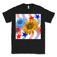 Black patriotic sunflowers Classic Tee - BundleAndBundleShop