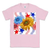 Bubblegum Pink patriotic sunflowers Classic Tee - BundleAndBundleShop
