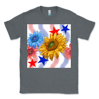Charcoal Heather patriotic sunflowers Classic Tee - BundleAndBundleShop