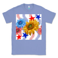 Colony Blue patriotic sunflowers Classic Tee - BundleAndBundleShop