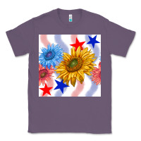 Lavender patriotic sunflowers Classic Tee - BundleAndBundleShop