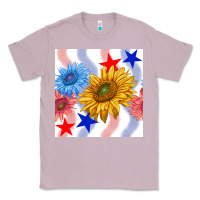 Lilac patriotic sunflowers Classic Tee - BundleAndBundleShop