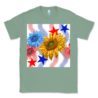 Sage patriotic sunflowers Classic Tee - BundleAndBundleShop