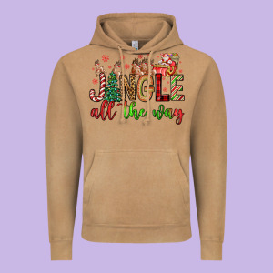 Jingle All The Way Vintage Hoodie Designed By Fadigitalartstudio