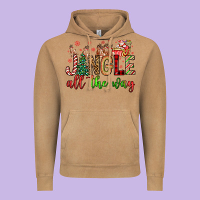 Jingle All The Way Vintage Hoodie Designed By Fadigitalartstudio