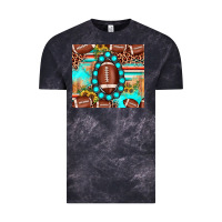 Cloud Black football leopard turquoise gemstone sunflower Vintage Tee - JahusDesignShop