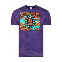 Cloud Purple football leopard turquoise gemstone sunflower Vintage Tee - JahusDesignShop