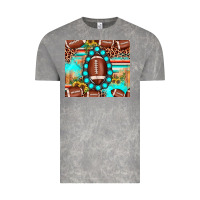 Cloud Rock football leopard turquoise gemstone sunflower Vintage Tee - JahusDesignShop