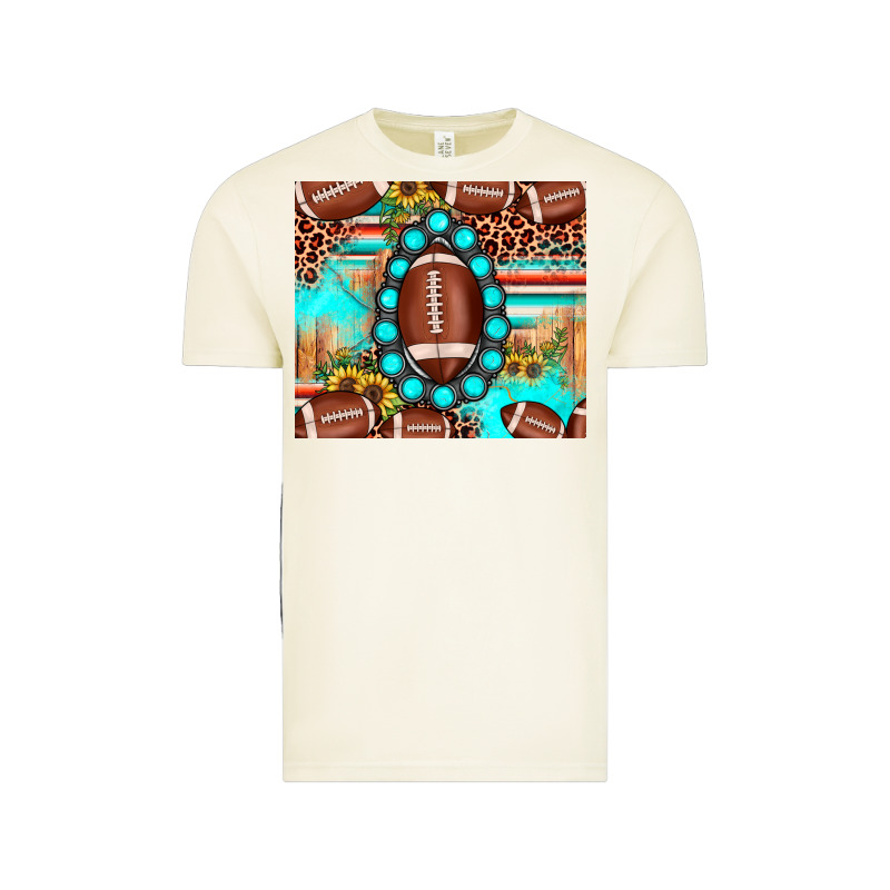 Football Leopard Turquoise Gemstone Sunflower Vintage Tee by JahusDesignShop | Teevron