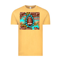 Vintage Mustard football leopard turquoise gemstone sunflower Vintage Tee - JahusDesignShop