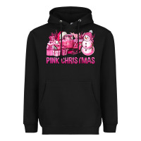 Black Pink Christmas Truck Heavyweight Hoodie - BundleAndBundleShop