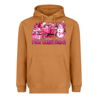 Meerkat Pink Christmas Truck Heavyweight Hoodie - BundleAndBundleShop