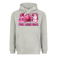 Moon Dust Pink Christmas Truck Heavyweight Hoodie - BundleAndBundleShop