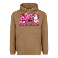 Pink Christmas Truck Heavyweight Hoodie | Teevron