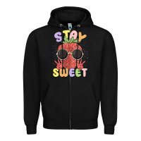 Black stay sweet Zipper Hoodie - MaliasSmallBusiness