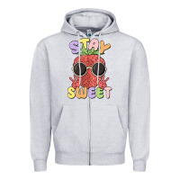 Heather Grey stay sweet Zipper Hoodie - MaliasSmallBusiness