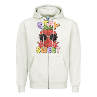 Oatmeal Heather stay sweet Zipper Hoodie - MaliasSmallBusiness