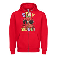 Red stay sweet Zipper Hoodie - MaliasSmallBusiness