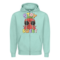 Seafoam stay sweet Zipper Hoodie - MaliasSmallBusiness