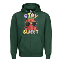 Sports Green stay sweet Zipper Hoodie - MaliasSmallBusiness