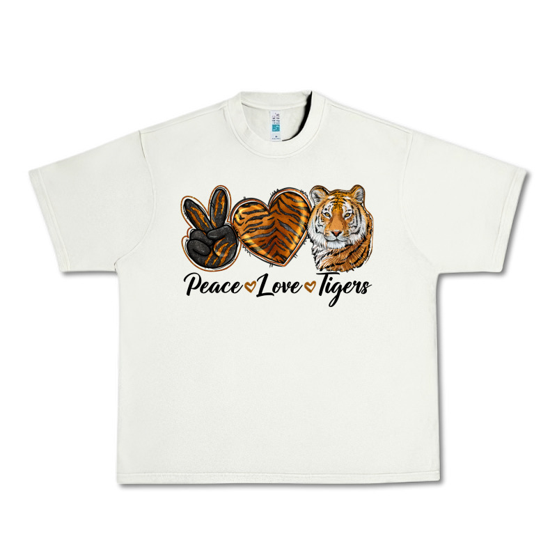 Peace Love Tigers Head Urban Heavy Tee by JahusDesignShop | Teevron