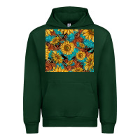 Forest Green rustic sunflowers Urban Hoodie - TumblerDesignByShophia