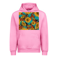 Fuchsia Pink rustic sunflowers Urban Hoodie - TumblerDesignByShophia