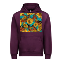 Mauve Wine rustic sunflowers Urban Hoodie - TumblerDesignByShophia