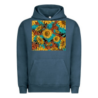 Pigment Midnight Navy rustic sunflowers Urban Hoodie - TumblerDesignByShophia