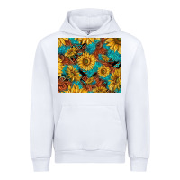 White rustic sunflowers Urban Hoodie - TumblerDesignByShophia