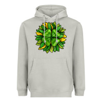 Moon Dust St. Patricks Sunflower With Clover Heavyweight Hoodie - BundleAndBundleShop