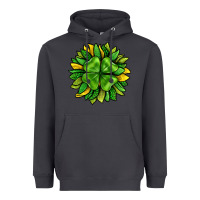 Smoke St. Patricks Sunflower With Clover Heavyweight Hoodie - BundleAndBundleShop