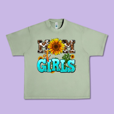 Mom Of Girls Urban Heavy Tee Designed By Adodesignshop