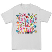 Dove Grey grow in grace Premium Tee - texasbilliewilder