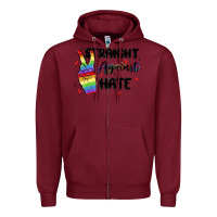 Burgundy gay pride Zipper Hoodie - MaliasSmallBusiness